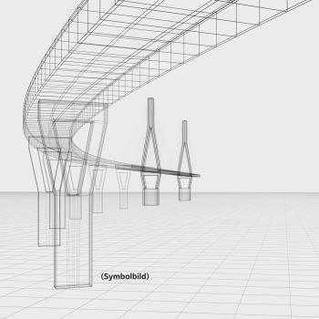 technische Zeichnung einer Brücke